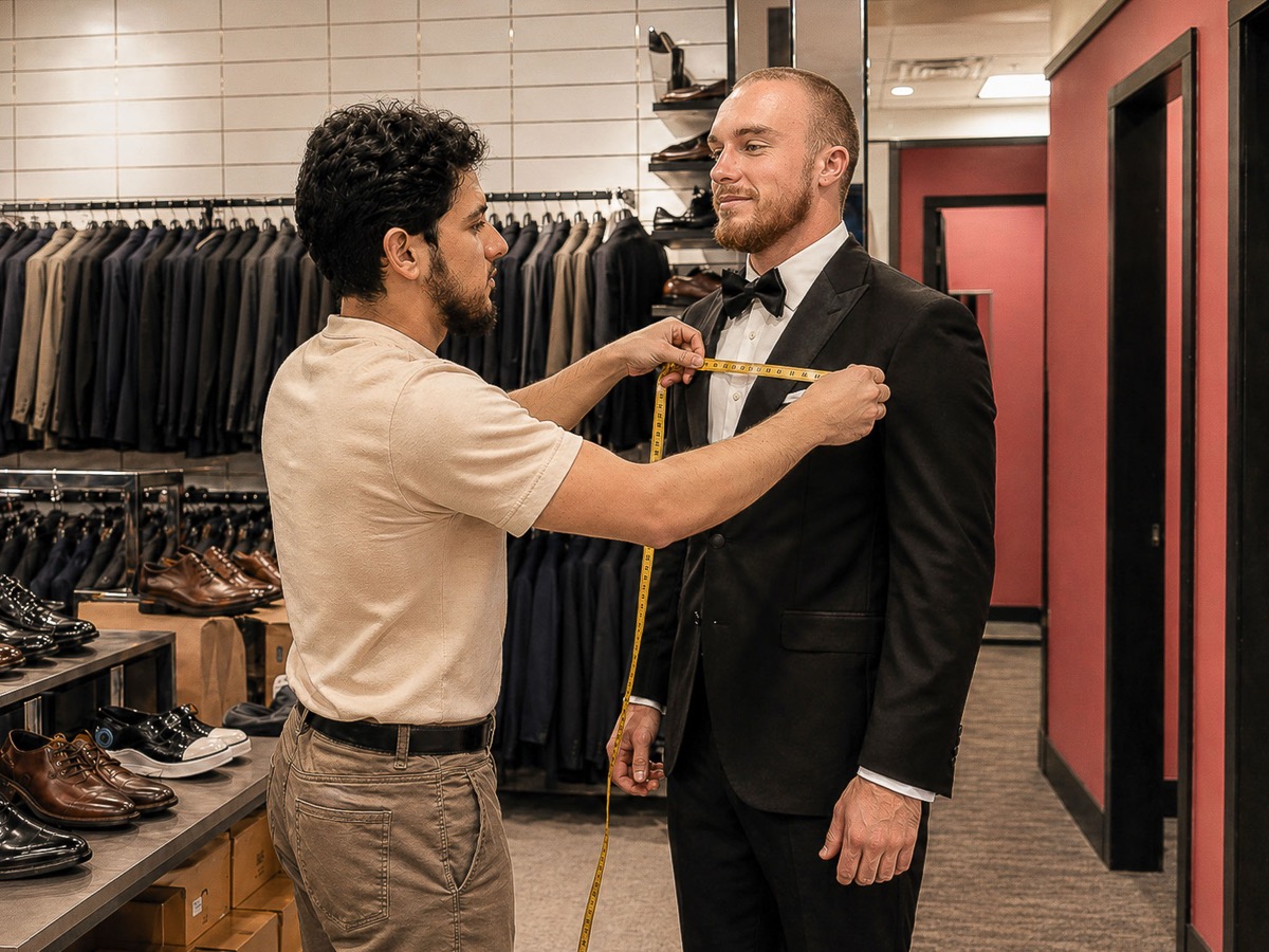 Men's Accessories fitting at Suit Station Gainesville GA